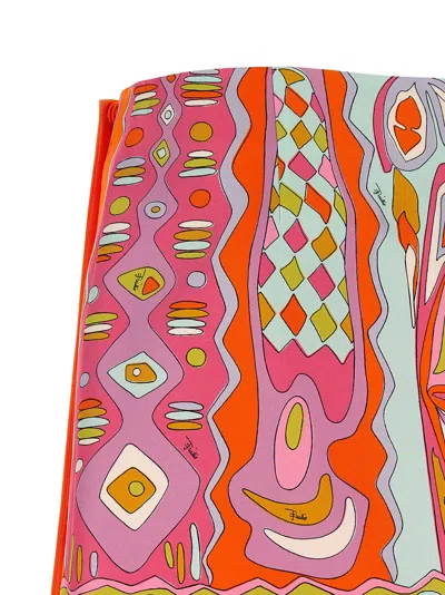 Pucci Printed Silk Mini Skirt In Multicolor