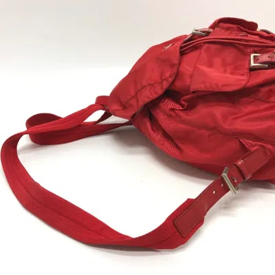 Pre-owned Prada Red Color Nylon Backpack ()