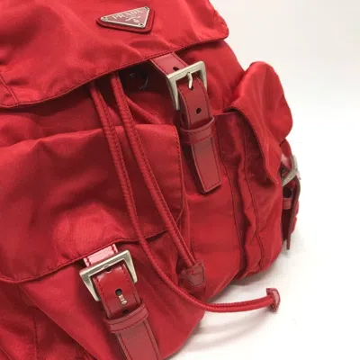 Pre-owned Prada Red Color Nylon Backpack ()