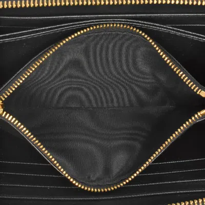 Pre-owned Prada Black Saffiano Long Wallet (bi-fold) ()