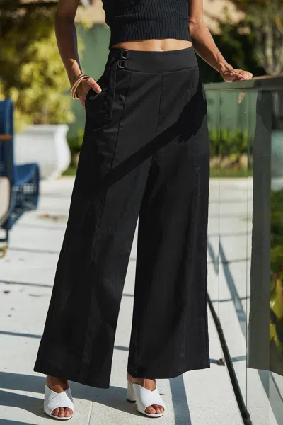 Cupshe End Game Black Pants In Black