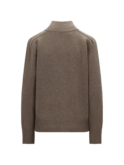 Ether Zip Izar Cardigan In Brown