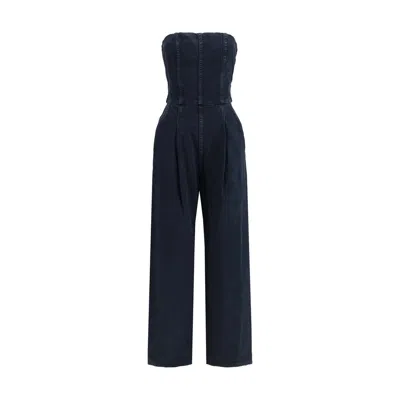 Agolde Agyness Strapless Jumpsuit In Illusion In Blue