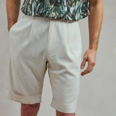 Rivieras Beige Cuffed Shorts In Neutral
