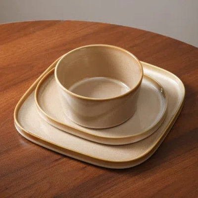 Stone Lain Cairo 12-piece Dinnerware Set Stoneware In Brown
