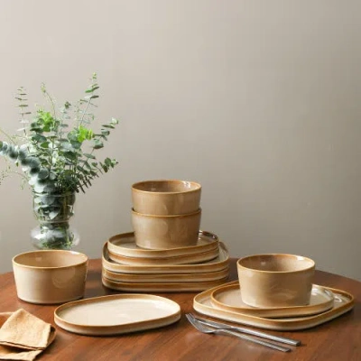 Stone Lain Cairo 12-piece Dinnerware Set Stoneware In Brown