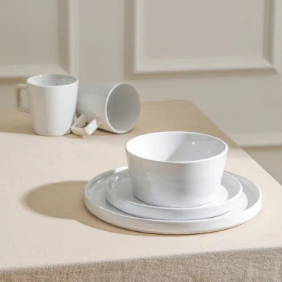Stone Lain Celina Stoneware 16-piece Dinnerware Set In White