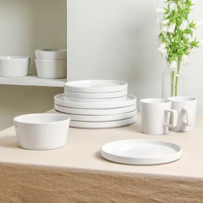 Stone Lain Celina Stoneware 16-piece Dinnerware Set In White