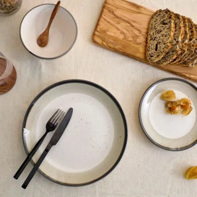 Earth & Clay Harlow Earthenware 12-piece Dinnerware Set In Neutral