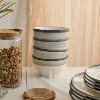Earth & Clay Harlow Earthenware 12-piece Dinnerware Set In Neutral