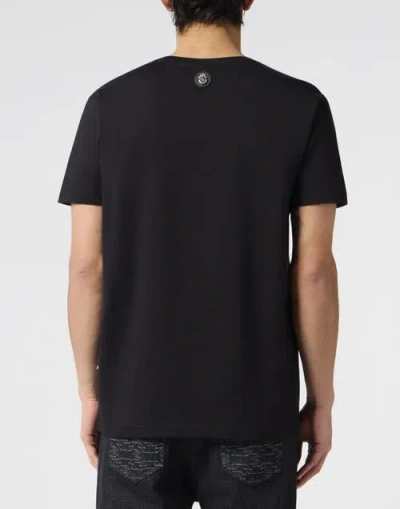 Billionaire Round Neck T-shirt Signature Men In Black