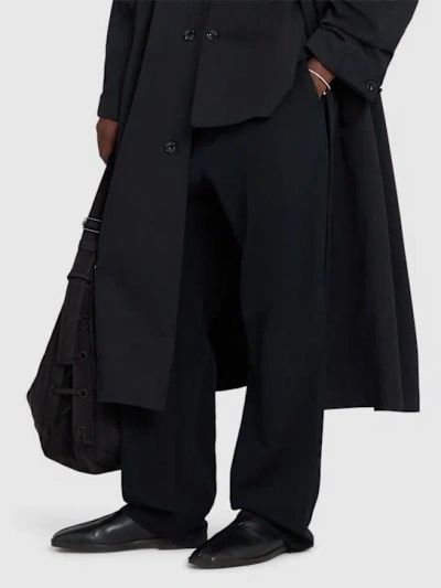 Lemaire Flat Piped Slippers In Black