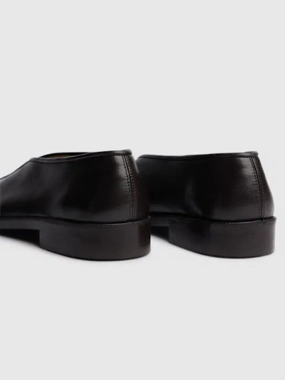 Lemaire Flat Piped Slippers In Black