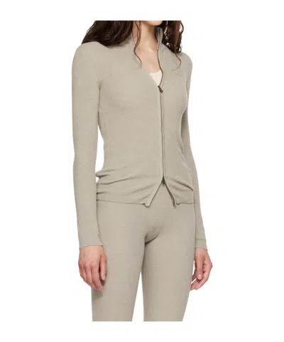 Essentials Long-sleeved Knit Cardigan In Gray