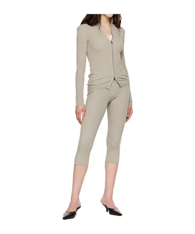 Essentials Long-sleeved Knit Cardigan In Gray