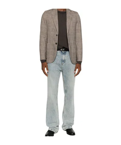 Circolo 1901 Check-pattern Blazer In Gray