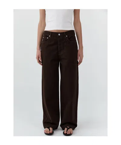 St Agni Belt Loop Jeans In Brown