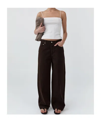 St Agni Belt Loop Jeans In Brown