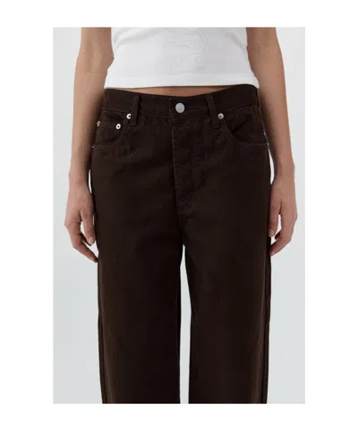 St Agni Belt Loop Jeans In Brown