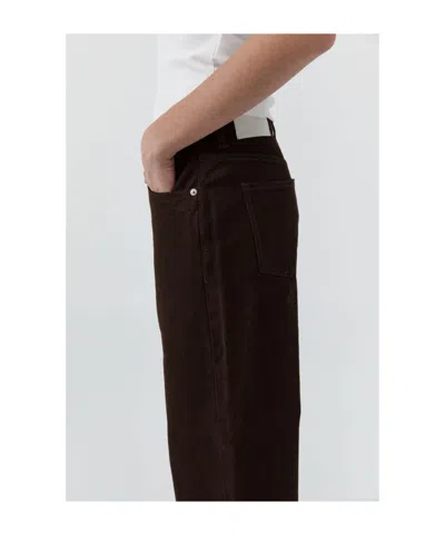 St Agni Belt Loop Jeans In Brown