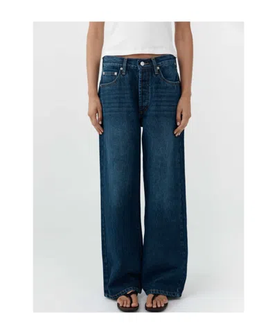 St Agni Belt Loop Jeans In Blue