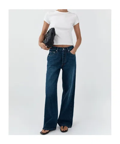 St Agni Belt Loop Jeans In Blue