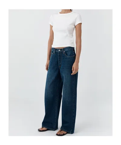 St Agni Belt Loop Jeans In Blue