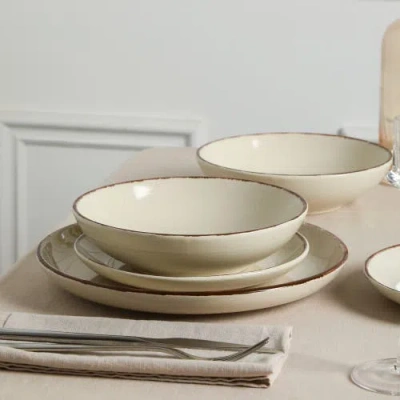 Earth & Clay Heath Stoneware 24-piece Dinnerware Set In Neutral