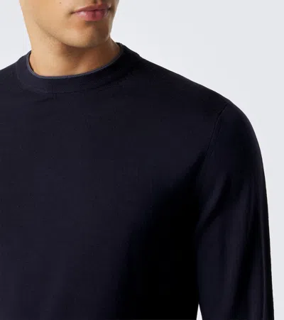 Canali Wool Sweater In Black