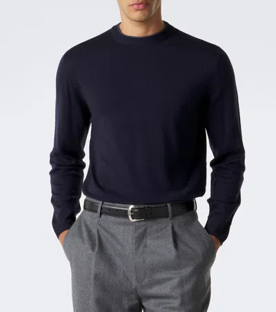 Canali Wool Sweater In Black