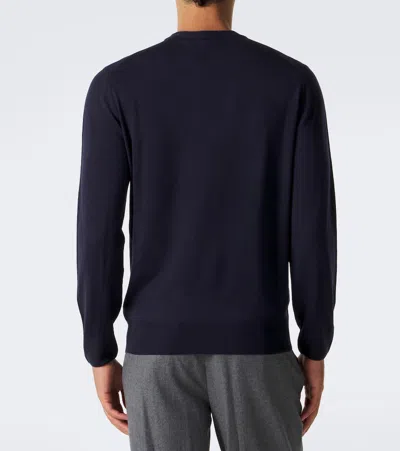 Canali Wool Sweater In Black