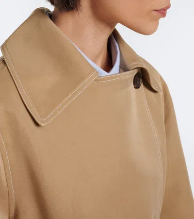 Varley Maddox Double-breasted Twill Jacket In Beige