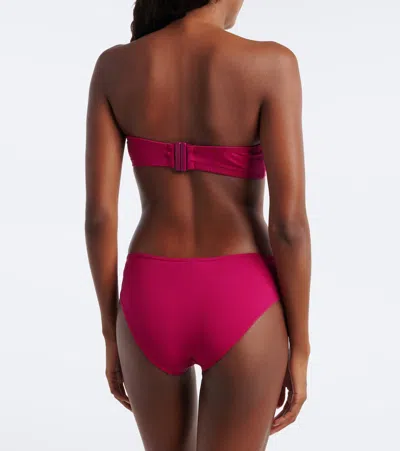 Eres Arcade Strapless Bikini Top In Pink