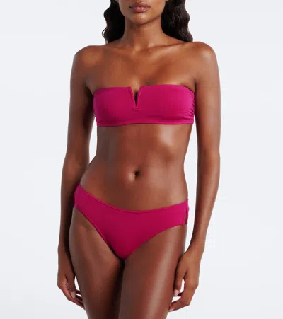 Eres Arcade Strapless Bikini Top In Pink