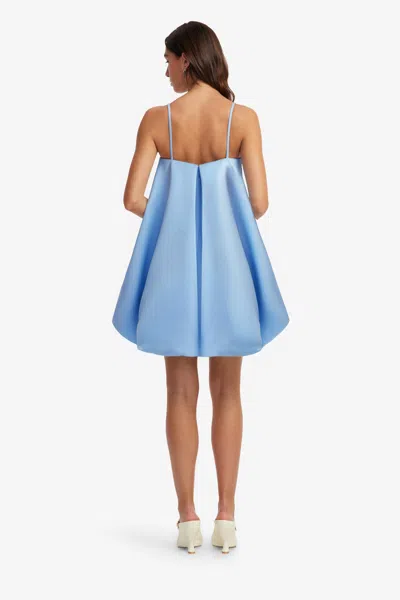 Leo Lin Patsy Appliqué Puff Mini Dress - Pastel Blue In Blue