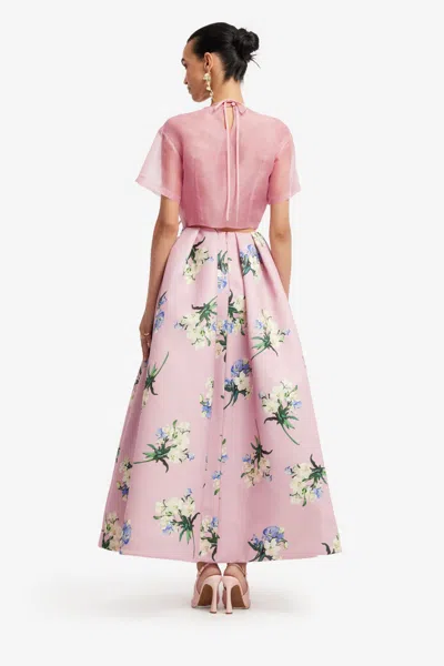 Leo Lin Moda Operandi In Bouquet Print In Pastel Pink
