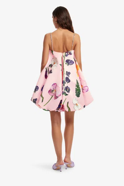 Leo Lin Patsy Embellished Puff Mini Dress In Wildbloom In Pink