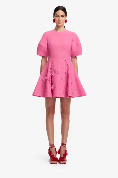 Leo Lin Simona Applique Minidress In Pink
