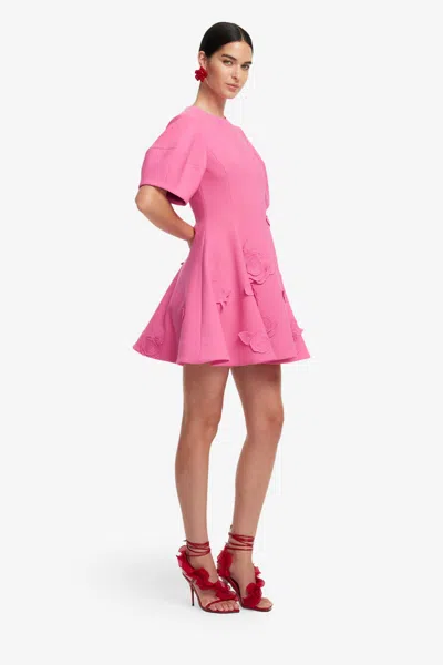 Leo Lin Simona Applique Minidress In Pink