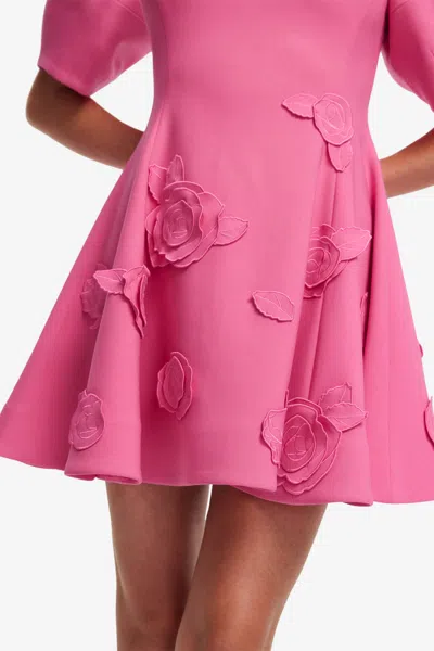 Leo Lin Simona Applique Minidress In Pink