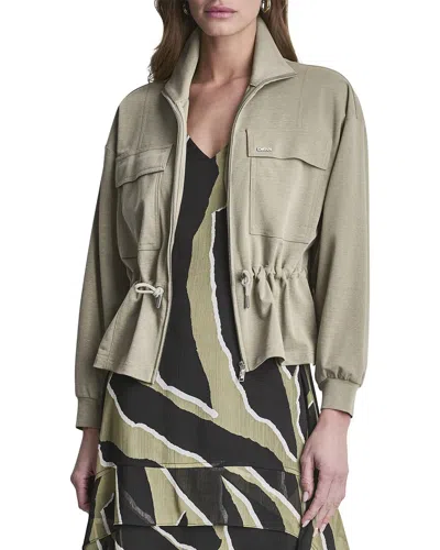 Dkny Arid Pique Technical Jacket In Green