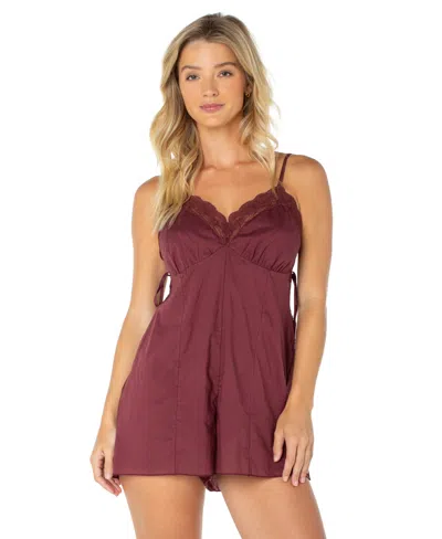 Roxy Moonrise Romper In Port Solid