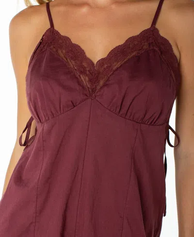 Roxy Moonrise Romper In Port Solid