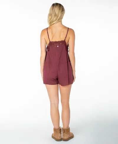 Roxy Moonrise Romper In Port Solid