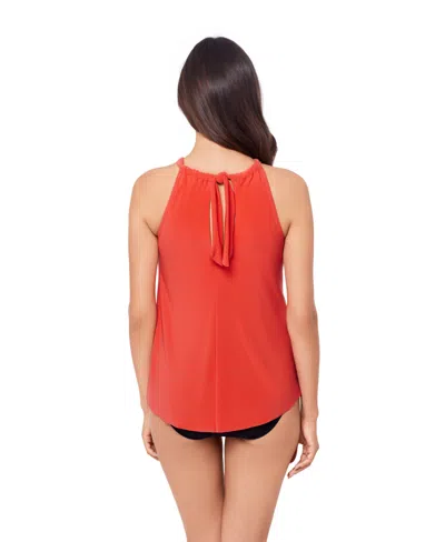 Magicsuit Solid Esme Tankini Top In Red