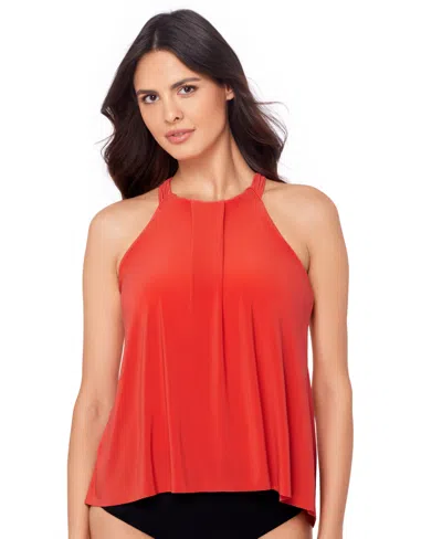 Magicsuit Solid Esme Tankini Top In Red