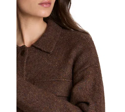 Kenneth Cole Utility Knit Jacket In Brown