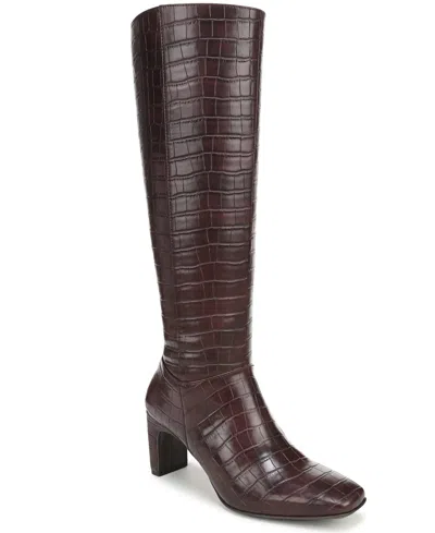 Naturalizer Extra Wide Width Nona Boot In Merlot Red Faux Leather