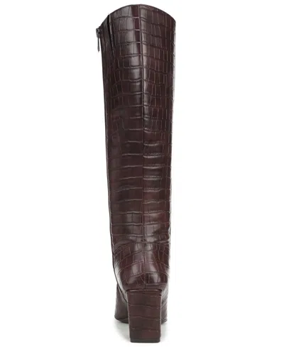 Naturalizer Extra Wide Width Nona Boot In Merlot Red Faux Leather
