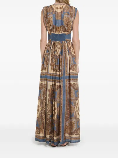 Zimmermann Mahon Waisted Maxi Dress With All-over Paisley Pattern In